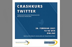 Das Bild zeigt das Plakat vom Crashkurs Twitter. Copyright Pädagogische Hochschule Heidelberg