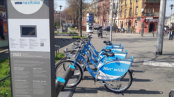 Halter mit Leihrädern von VRN-NextBike.