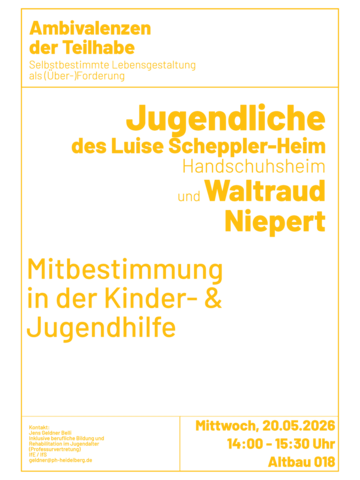 Vortrag Luise Scheppler-Heim: Mitbestimmung in der Kinder- und Jugendhilfe