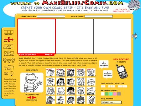 Screenshot http://www.makebeliefscomix.com