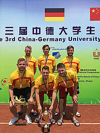 Team der Pädagogischen Hochschule und der Universität Heidelberg bei der Football Final Four in China.
