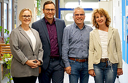 Das Foto zeigt den Vorstand der Fakultät für Natur- und Gesellschaftswissenschaften konstituiert sich zudem aus Prof. Markus Vogel sowie apl. Professorin Nicole Marmé.