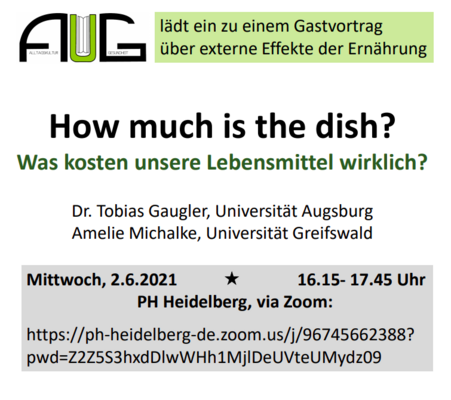Der Flyer des Online-Vortrags "How much is the dish?" am 02.06.2021. Eine genauere Beschreibung liefert der Text unterhalb des Bildes.