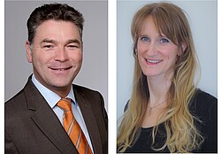 Porträtbild von Prof. Dr. Alexander Siegmund (links) und Dr. Nicole Flindt (rechts)