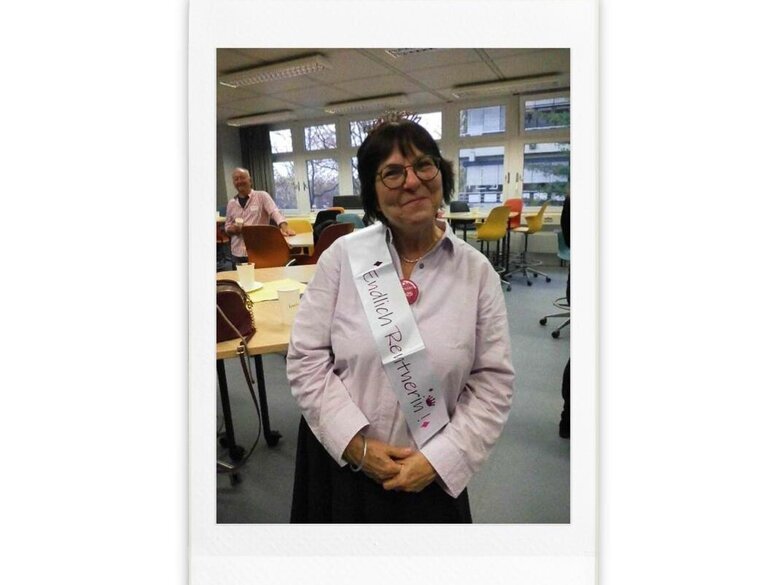 Ein Bild von Veronika Fröhlich bei ihrer Feier