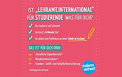 Promo von "Lehramt International".