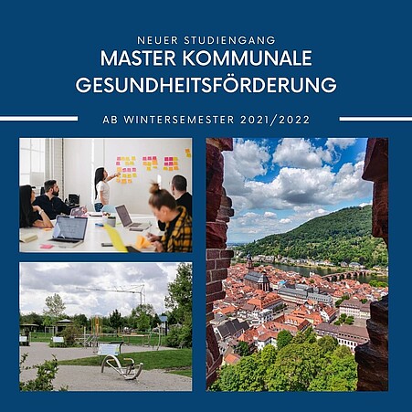 Werbeflyer zum Masterstudiengang Kommunale Gesundheitsförderung