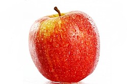  roter Apfel. 