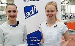 Jessica-Bianca Wessolly mit noch einer Frau die Vize-Hochschulmeisterin im Sprint wurde.