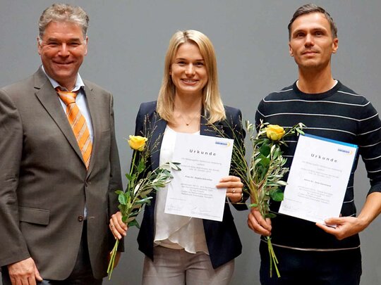 Professsor Dr. Alexander Siegmund mit Dr. Saskia Schreiter und Dr. Jens Dennhard
