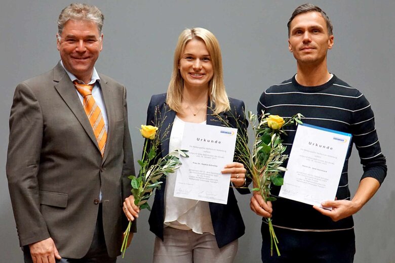 Professsor Dr. Alexander Siegmund mit Dr. Saskia Schreiter und Dr. Jens Dennhard