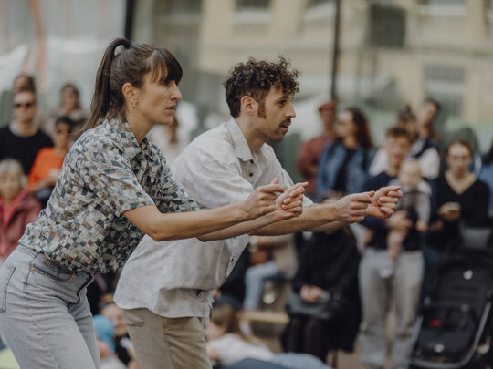 Duo Glänz bei Tanzperformance