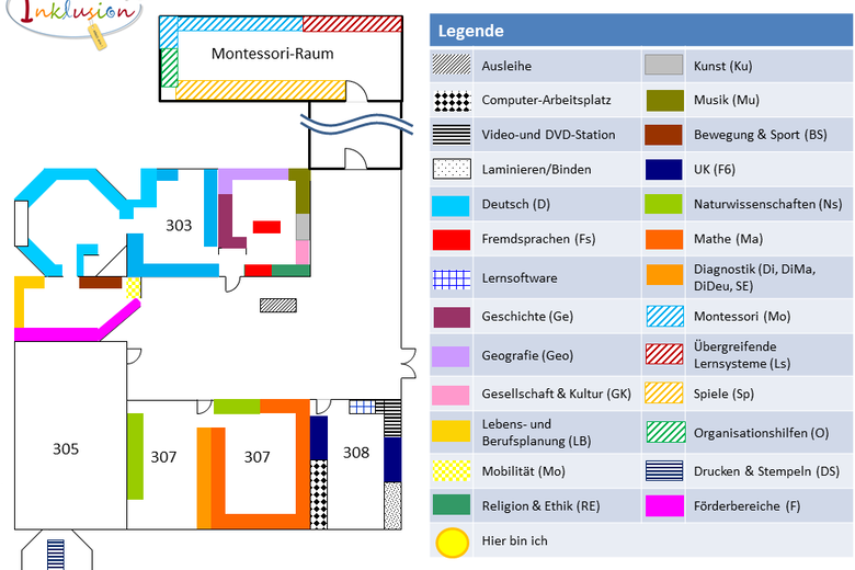 Die Grafik zeigt den Lageplans der Räume der LWI. Sollte Ihnen diese Grafik nicht ausreichend angezeigt werden, wenden Sie sich gerne an uns. Sie erreichen uns über die Mail-Adresse: lwi@ph-heidelberg.de