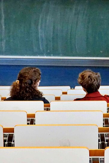 Zu sehen ist ein Hörsaal der Pädagogischen Hochschule Heidelberg.