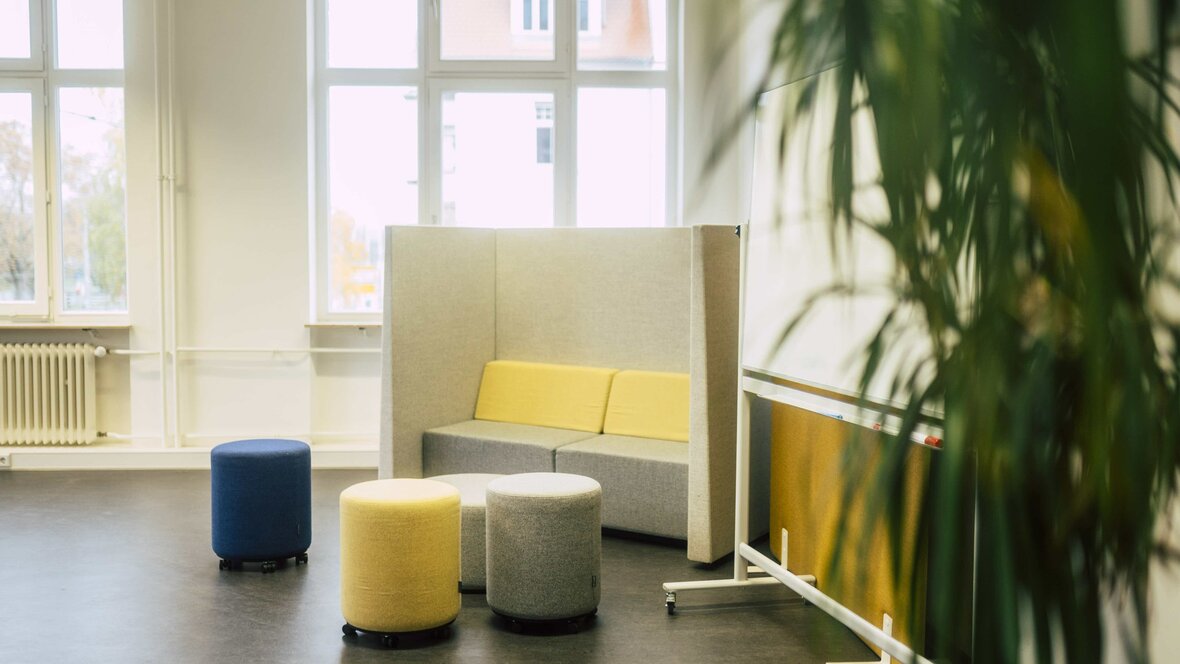 Zum Arbeiten an der PHHD steht der Design Thinking Raum im Transferzentrum zur Verfügung.