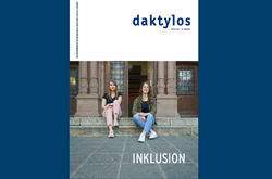 Das Bild zeigt das Cover der neusten Daktylos-Ausgabe. Copyright Pädagogische Hochschule Heidelberg.