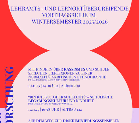 Plakat Schule meets Kindheitsforschung