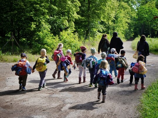 Kinder auf der Gesundheitswoche im Stadtteil Mannheim Schönau