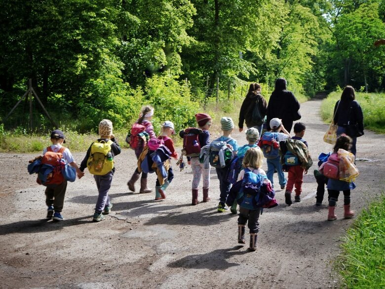 Kinder auf der Gesundheitswoche im Stadtteil Mannheim Schönau