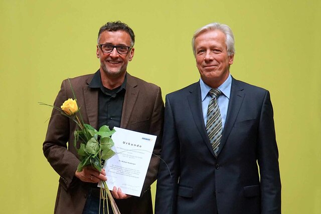 Gruppenbild von Michael Neuberger und Karl-Heinz Dammer