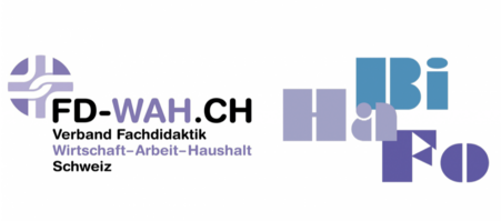Die Logos des Verbands Fachdidaktik Wirtschaft-Arbeit-Haushalt Schweiz und des HaBiFo.