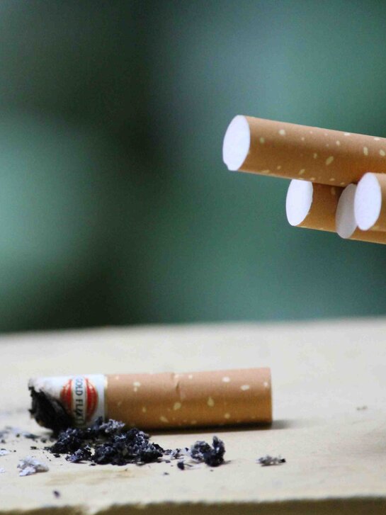 Ein Zigarettenstumpf