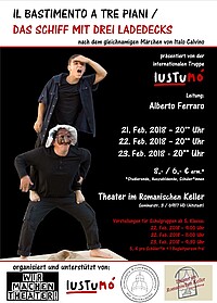 Plakat des Theaterstückes "IL BASTIMENTO A TRE PIANI".