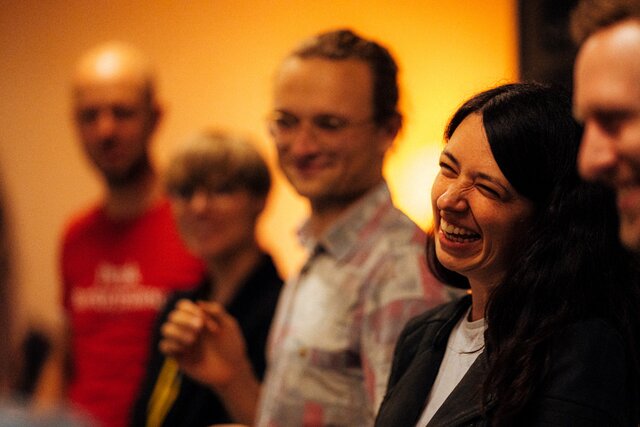 Zu sehen sind die Slammer*innen beim Science Slam der PH Heidelberg.