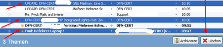 Thunderbird - Mail in Papierkorb verschieben Thunderbird - Mail in Papierkorb verschieben