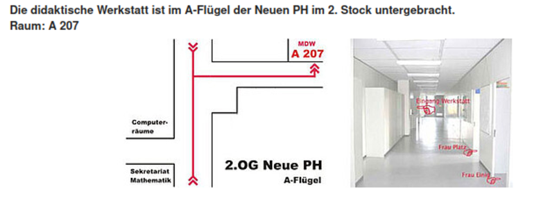 zu sehen ist ein Lageplan der didaktischen Werkstatt