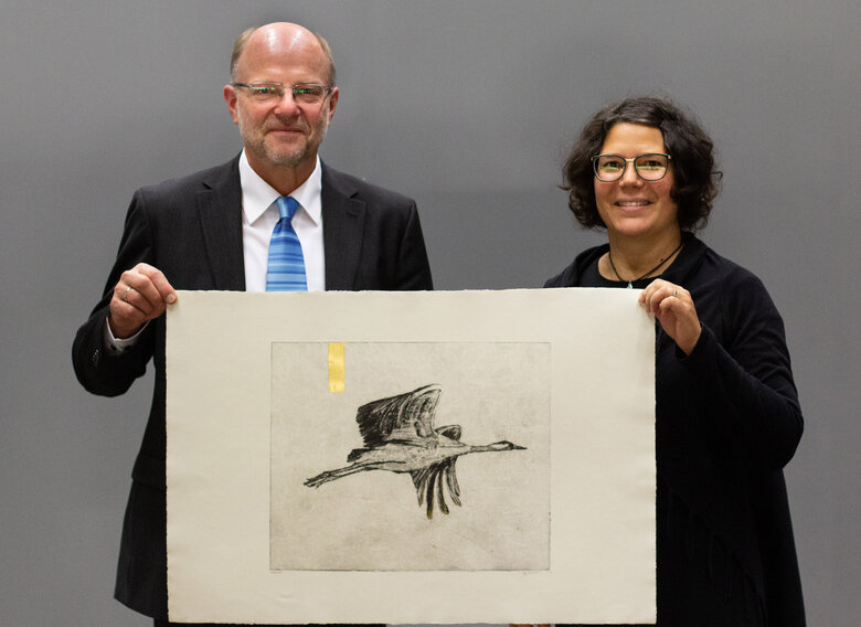 Herr Witzigmann und Herr Huneke mit dem Zugvogel 2019.