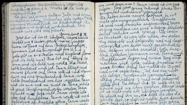 Scan aus dem Tagebuch von Miriam Gerber