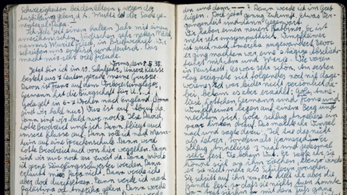Scan aus dem Tagebuch von Miriam Gerber