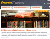 Ein Ausschnitt der Internetseite Consumer Classroom. Der Consumer Classroom ist eine Community-Website für Lehrkräfte, die eine umfassende Bibliothek von Verbraucherbildungsressourcen bietet.