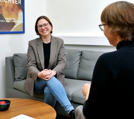 Prorektorin Prof. Dr. Marita Friesen im Gespräch