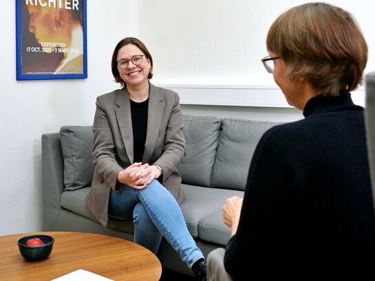 Prorektorin Prof. Dr. Marita Friesen im Gespräch