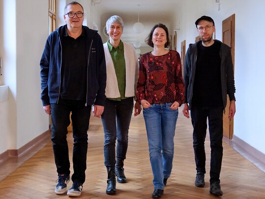Kolleg:innen der Servicestelle Forschungsmethoden: Rietz, Machunsky, Kuhn, Okropiridze