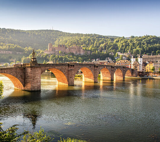 zu sehen ist die alte Brücke Heidelberg
