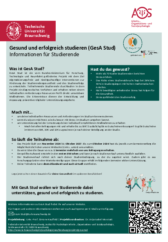 Flyer mit Informationen zur Studie