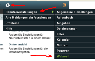 Webmail Benutzereinstellungen 