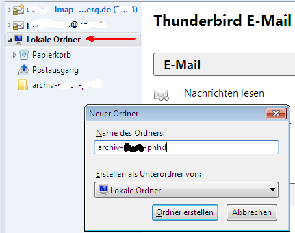 Thunderbird archivieren