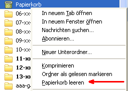 Thunderbird - Papierkorb leeren